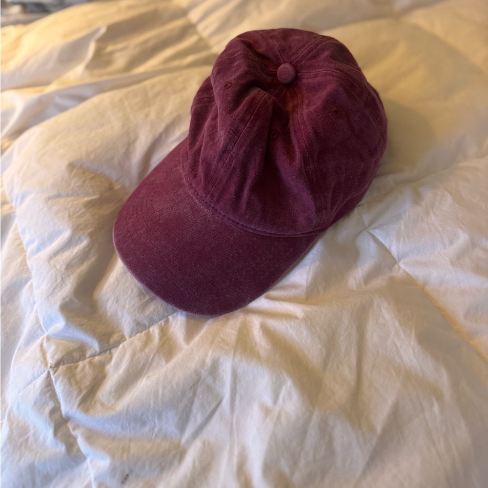 Maroon weathered Baseball Cap